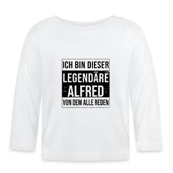 Je suis cette légende pour Alfred - T-shirt manches longues bio Bébé - blanc - Devant