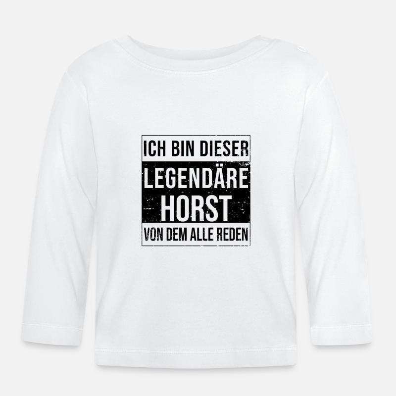 Je suis cette légende pour Horst - T-shirt manches longues bio Bébé - blanc