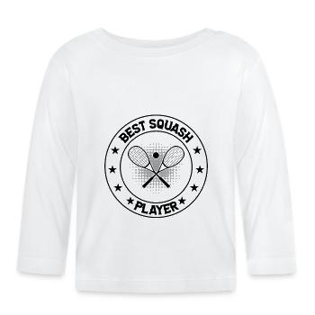 Meilleur joueur de squash - T-shirt manches longues bio Bébé - blanc - Devant