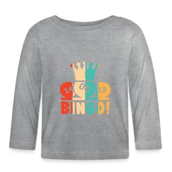 Retro Daubers Amateur de bingo professionnel - T-shirt manches longues bio Bébé - gris chiné - Devant