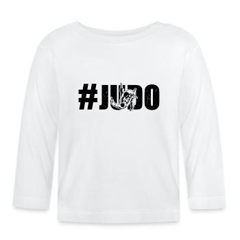 #Judo Amateur de judo Combattant de judo Judo Arts martiaux - T-shirt manches longues bio Bébé - blanc - Devant