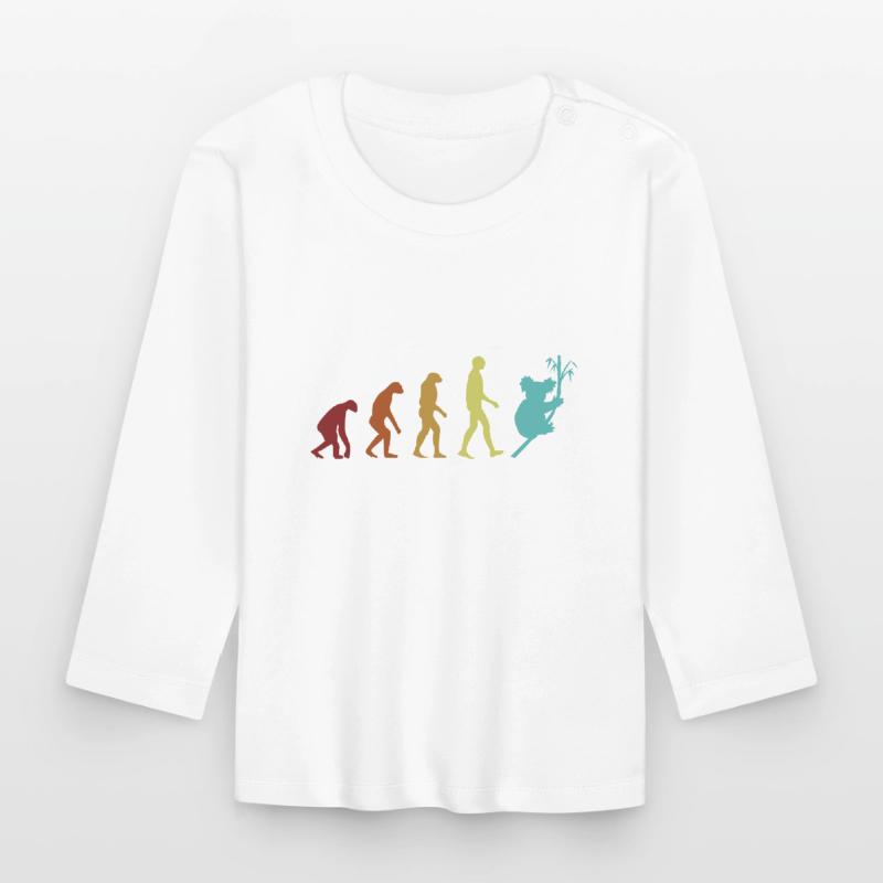 Koala Evolution Koalabär Eukalyptus Liebhaber Koala Baby Bio-Langarmshirt