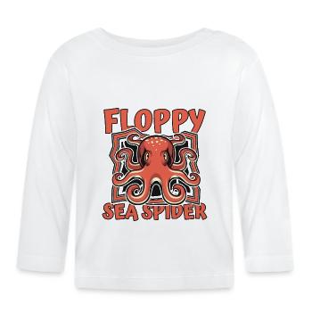 Araignée de mer molle Octopoda Cephalopoda Octopodes - T-shirt manches longues bio Bébé - blanc - Devant
