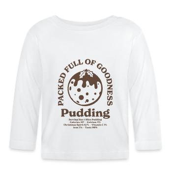 Christmas Pudding - Organic Baby Long Sleeve T-Shirt - white - Front