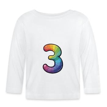 Trois années au cours desquelles nous sommes formidables 3. - T-shirt manches longues bio Bébé - blanc - Devant