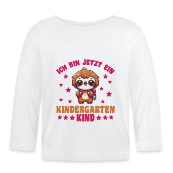 paresseux de pépinière Je suis maintenant un - T-shirt manches longues bio Bébé - blanc - Devant
