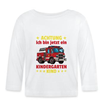 I am a kindergarten child kindergarten unicorn - Organic Baby Long Sleeve T-Shirt - white - Front