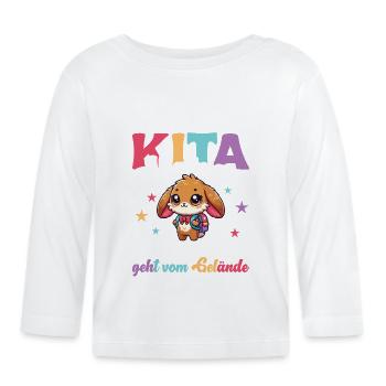 Kita Abgänger 2025 Abschied Kindergarten - Baby Bio-Langarmshirt - Weiß - Vorne