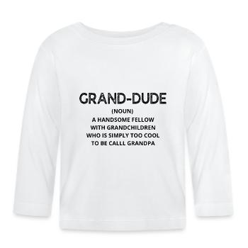 GRAND-DUDE - Baby Bio-Langarmshirt - Weiß - Vorne
