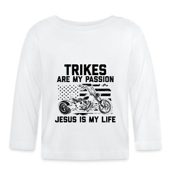 Trike - T-shirt manches longues bio Bébé - blanc - Devant
