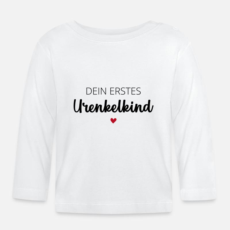 Dein erstes Urenkelkind - Baby Bio-Langarmshirt - Weiß