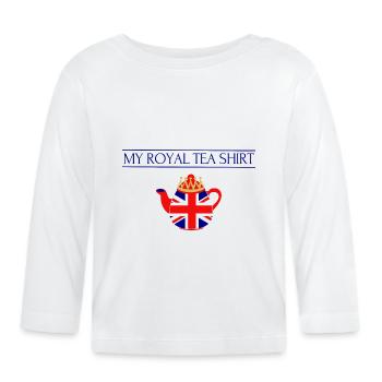Britischer König Krönung Charles England Flagge - Baby Bio-Langarmshirt - Weiß - Vorne