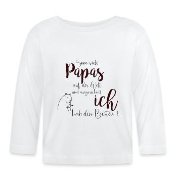 Geschenk Baby - Baby Body Vatertag Weihnachten - Baby Bio-Langarmshirt - Weiß - Vorne