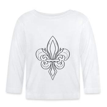 Symbole esthétique baroque Dark Academia - T-shirt manches longues bio Bébé - blanc - Devant