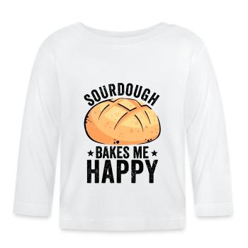 Funny bread baker - Organic Baby Long Sleeve T-Shirt - white - Front