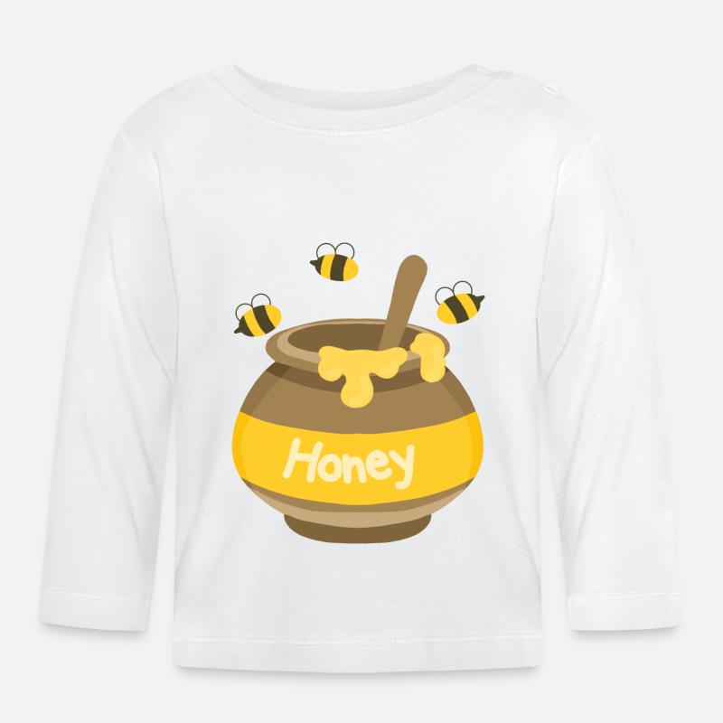 Honey - Baby Bio-Langarmshirt - Weiß