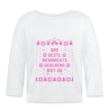 Das beste Weihnachtsgeschenk bist Du - Weihnachten - Baby Bio-Langarmshirt - Weiß - Vorne