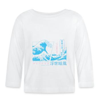 the big wave off Kanagawa, Japan - Organic Baby Long Sleeve T-Shirt - white - Front