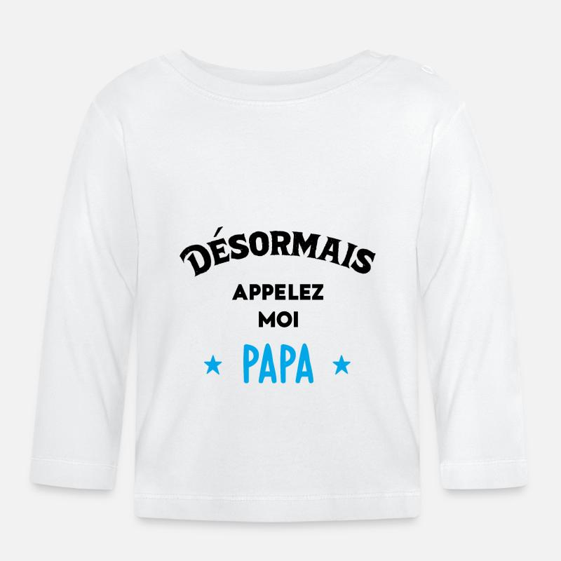 Idée D'Annonce De Grossesse - T-shirt manches longues bio Bébé - blanc