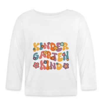 I am a kindergarten child kindergarten unicorn - Organic Baby Long Sleeve T-Shirt - white - Front
