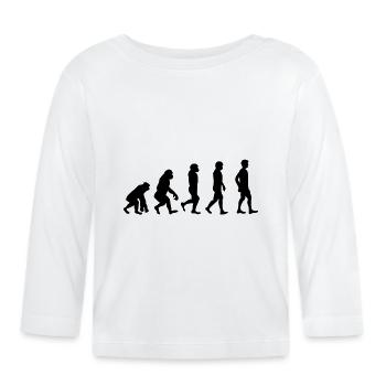 Evolution | Darwinism | Evolution Theory | Ape - Organic Baby Long Sleeve T-Shirt - white - Front