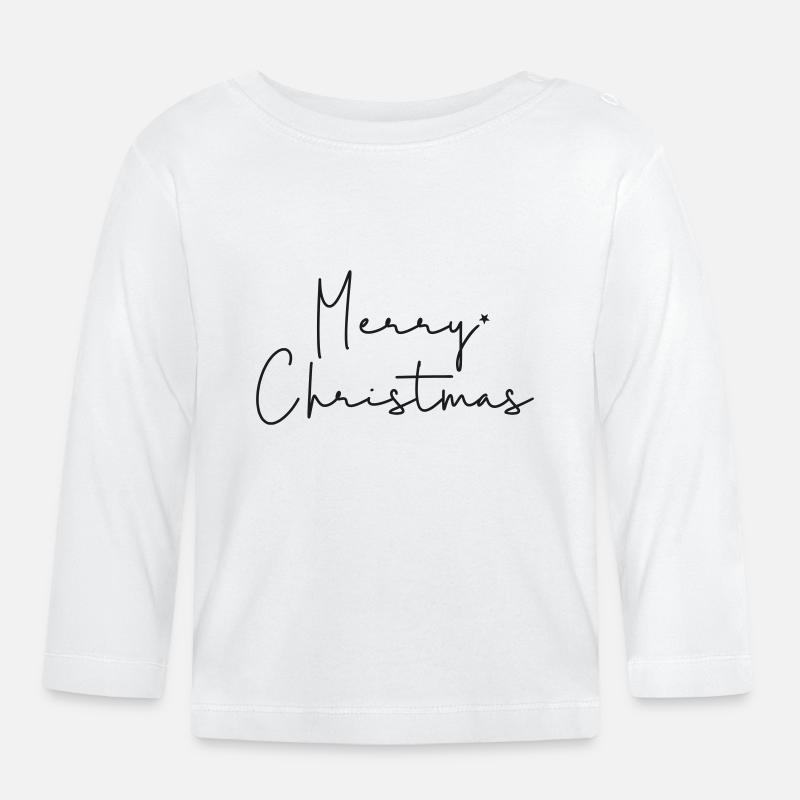 Joyeux Noël - T-shirt manches longues bio Bébé - blanc