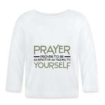 Atheismus - Baby Bio-Langarmshirt - Weiß - Vorne