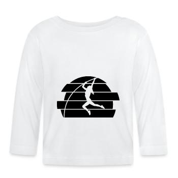 Saut à la perche - T-shirt manches longues bio Bébé - blanc - Devant