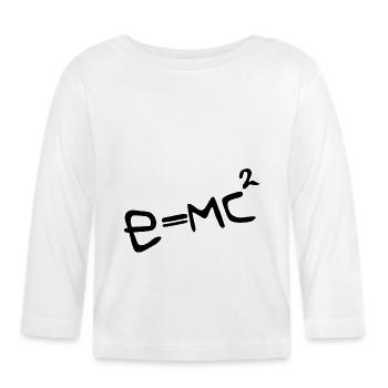 E=mc² Formel Äquivalenz von Masse und Energie - Baby Bio-Langarmshirt - Weiß - Vorne