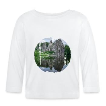 externsteine - Baby Bio-Langarmshirt - Weiß - Vorne