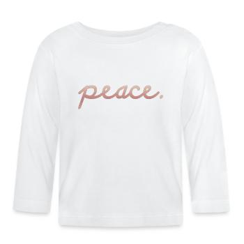 peace. - Baby Bio-Langarmshirt - Weiß - Vorne
