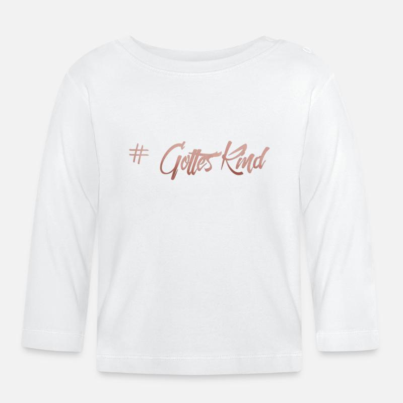 Gottes Kind - Baby Bio-Langarmshirt - Weiß
