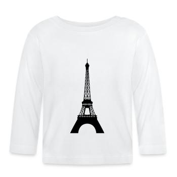 Eiffel Tower - Organic Baby Long Sleeve T-Shirt - white - Front
