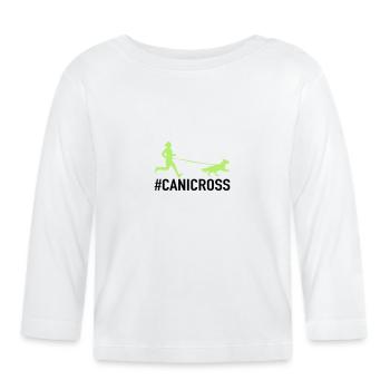 Coureur de Canicross - T-shirt manches longues bio Bébé - blanc - Devant