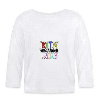 Kita Abgänger 2023 - Baby Bio-Langarmshirt - Weiß - Vorne