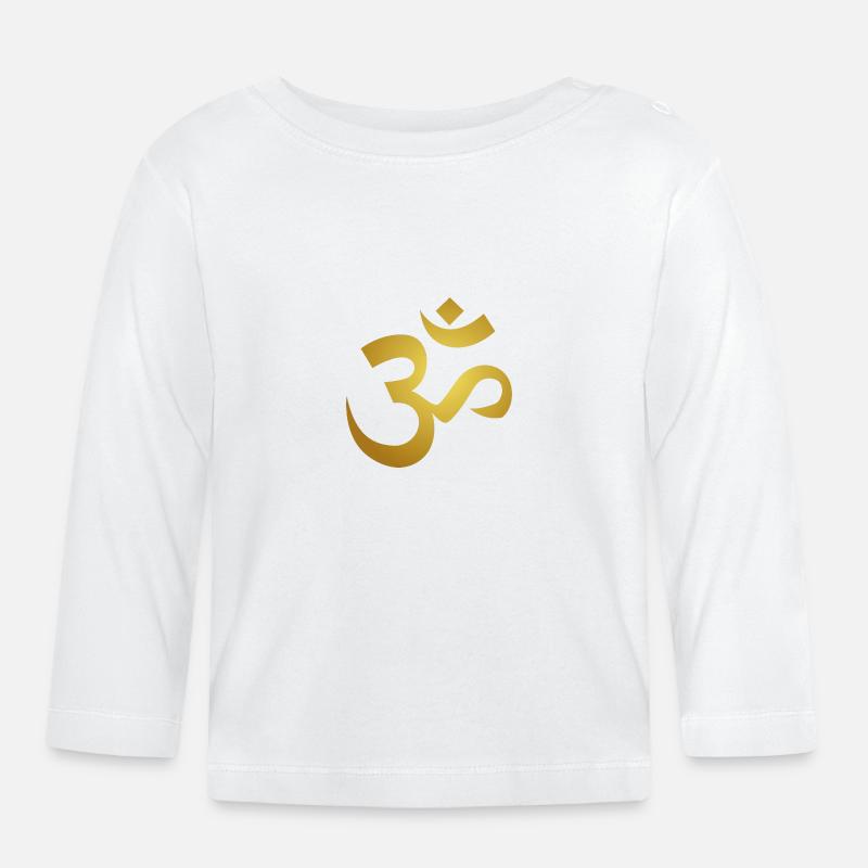 AUM OM - T-shirt manches longues bio Bébé - blanc