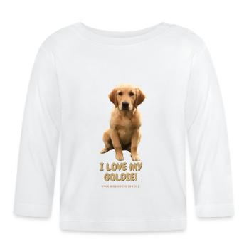 I love my Goldie! - Baby Bio-Langarmshirt - Weiß - Vorne