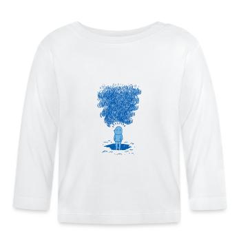 Blue Veil of Thoughts - Organic Baby Long Sleeve T-Shirt - white - Front