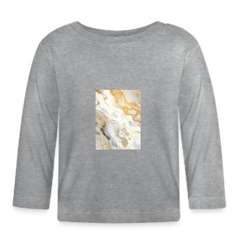Pierre de marbre - T-shirt manches longues bio Bébé - gris chiné - Devant