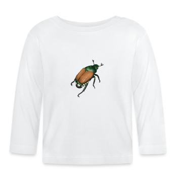 Popillia japonica - an invasive species - Organic Baby Long Sleeve T-Shirt - white - Front
