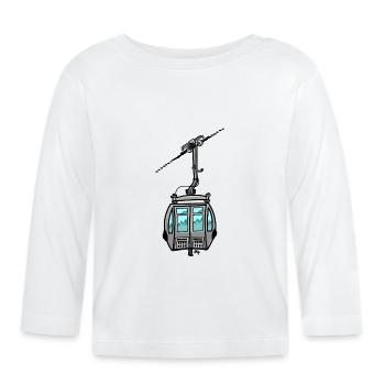 0851 lose Gondel - Baby Bio-Langarmshirt - Weiß - Vorne