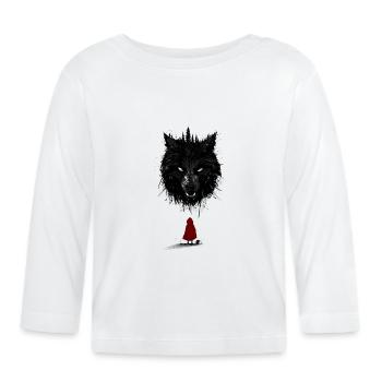 L’histoire des bois sombres - T-shirt manches longues bio Bébé - blanc - Devant