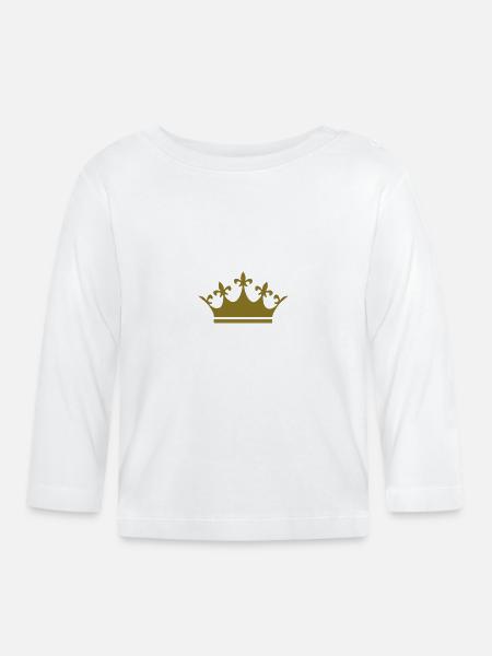 Krone - Baby Bio-Langarmshirt - Weiß