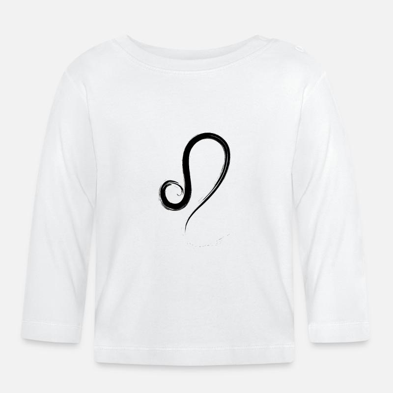 Löwe - Baby Bio-Langarmshirt - Weiß
