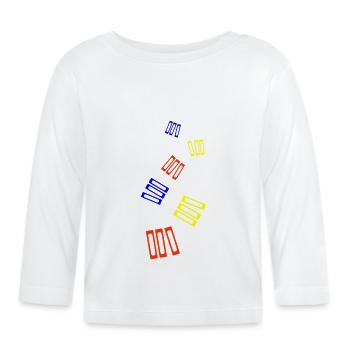 Lire des livres - T-shirt manches longues bio Bébé - blanc - Devant