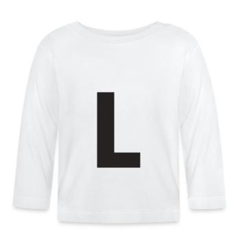 L - Baby Bio-Langarmshirt - Weiß - Vorne