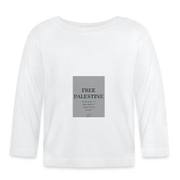 Freies Palästina - Baby Bio-Langarmshirt - Weiß - Vorne