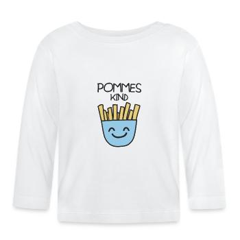 French fries kid - pour l’amour des frites - T-shirt manches longues bio Bébé - blanc - Devant