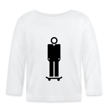 Skate - Baby Bio-Langarmshirt - Weiß - Vorne