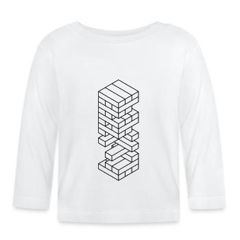 Des blocs de bois - T-shirt manches longues bio Bébé - blanc - Devant